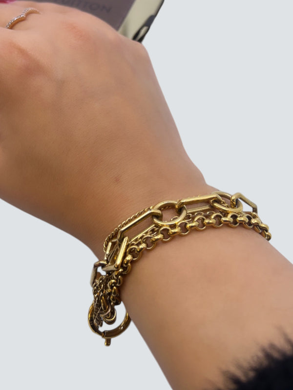 Louis Vuitton Gold Tone Bracelet