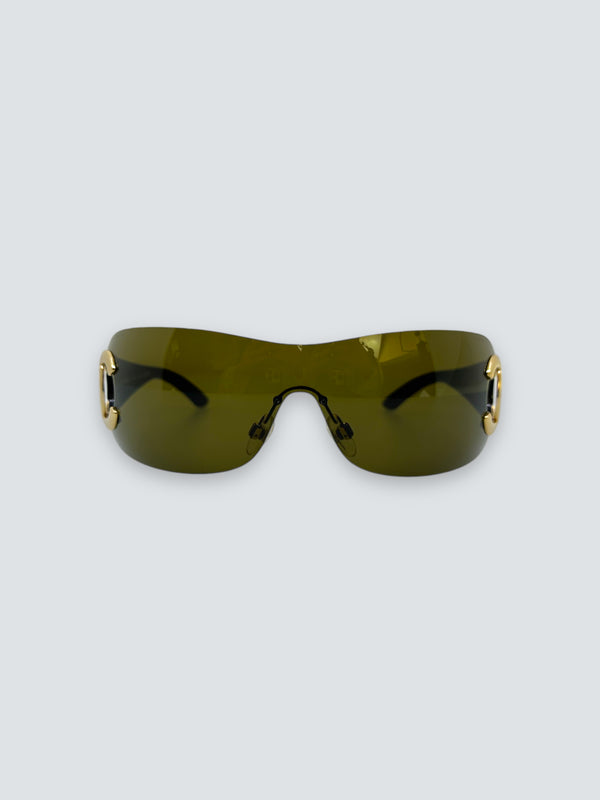 Chanel Black and Green Sunglasses