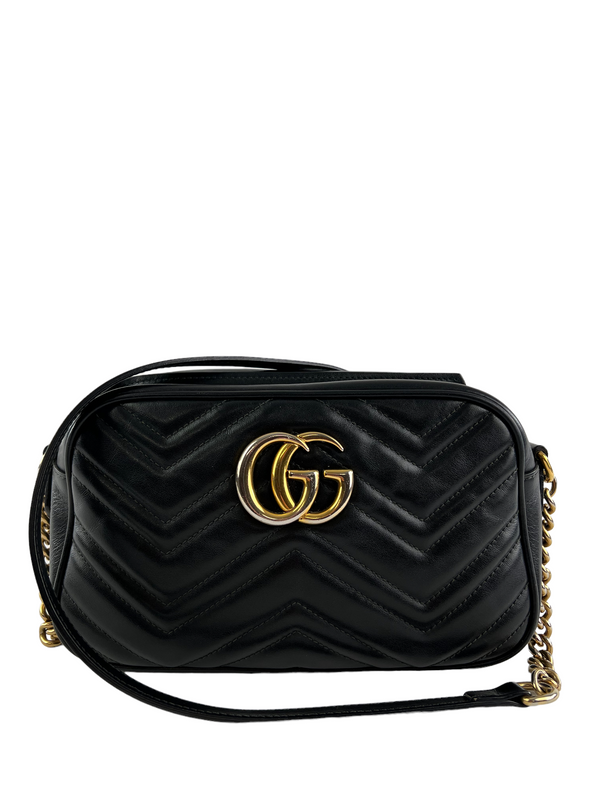 Gucci Black Leather Marmont Crossbody