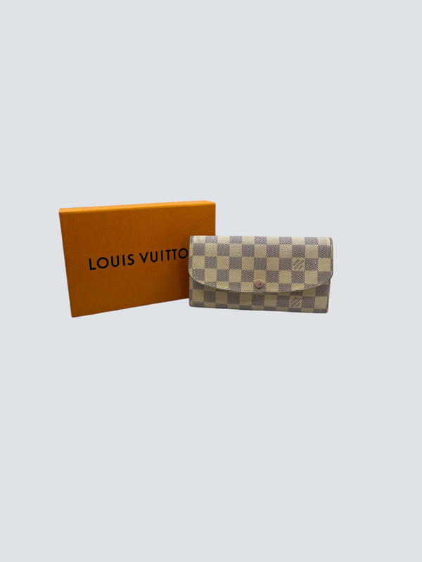 Louis Vuitton Damier Azur Canvas "Emilie" Wallet