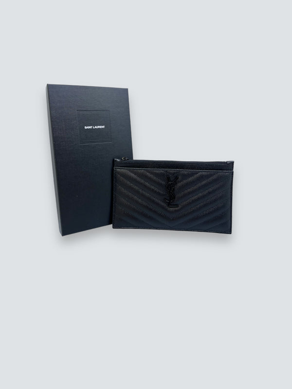 Saint Laurent Black Leather "Kate" Clutch