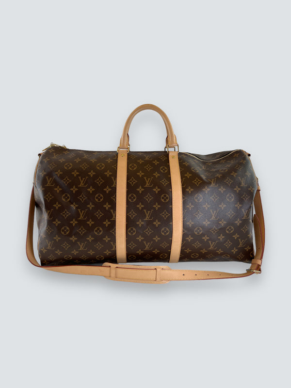 Louis Vuitton Monogram Keepall Bandoulière 55 Luggage