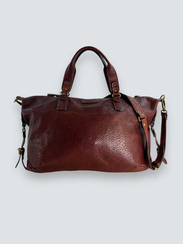 Abaco Burgundy Leather Shoulder Bag