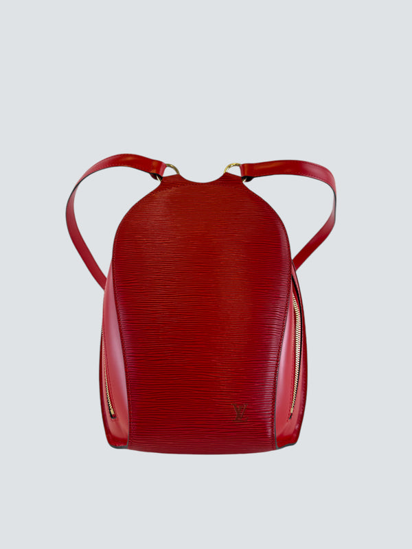 Louis Vuitton Red Epi Leather "Ellipse" Backpack