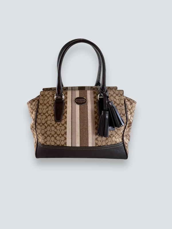 Coach Monogram Canvas & Leather Tote