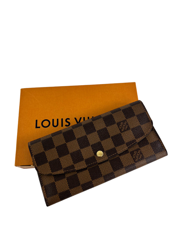 Louis Vuitton Damier Ebene Canvas Sarah Wallet