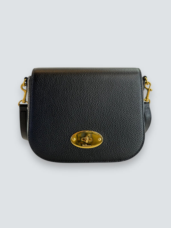 Mulberry Black Leather Small "Darley" Crossbody