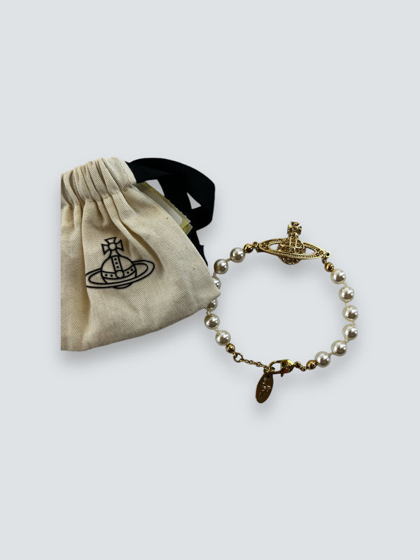 Vivienne Westwood Mini Bas Relief Pearl Bracelet