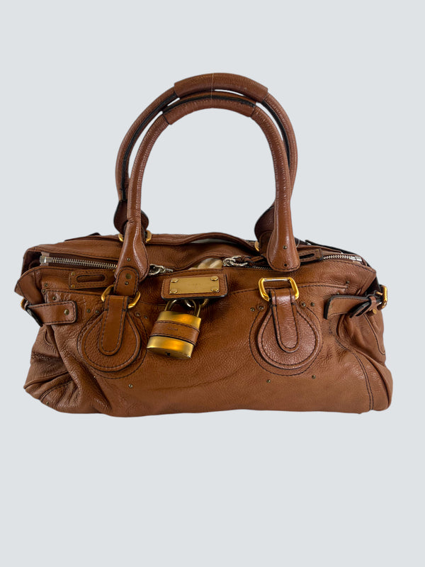 Chloe Tan Leather “Paddington” Tote