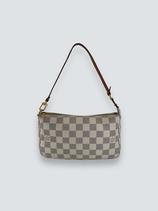 Louis Vuitton Canvas Pochette Azur Handbag