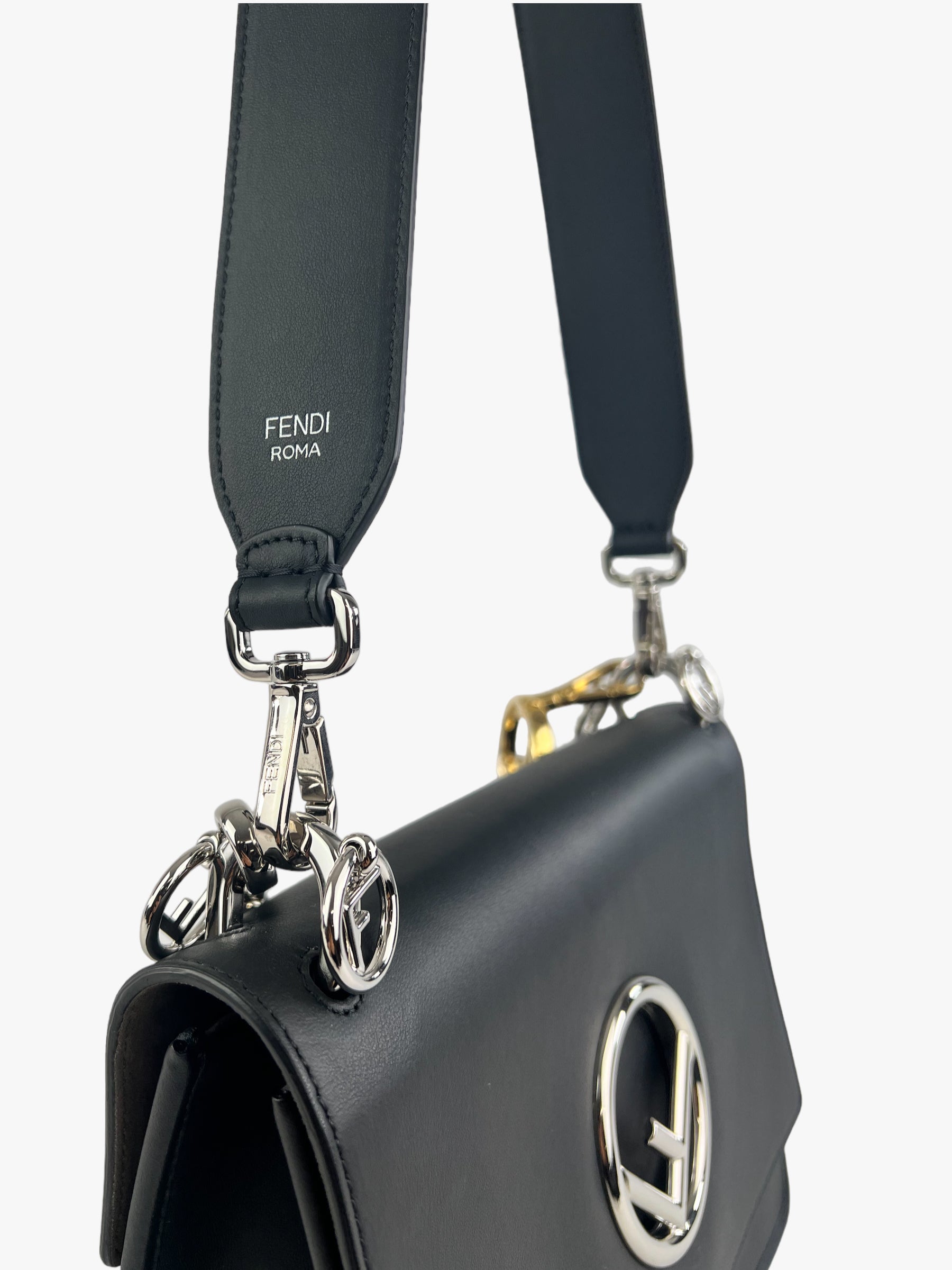 Fendi black leather bag online