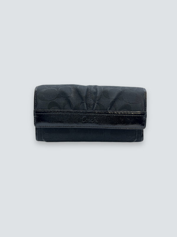 Coach Black Monogram Wallet