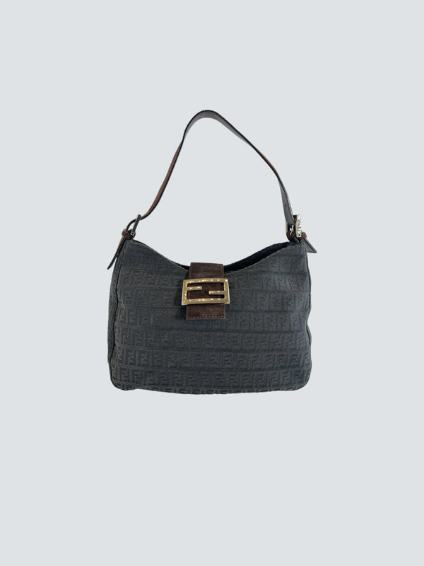 Fendi Monogram Canvas Shoulder Bag