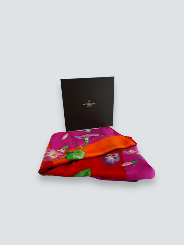 Patek Phillippe Pink, Red & Orange Silk Scarf