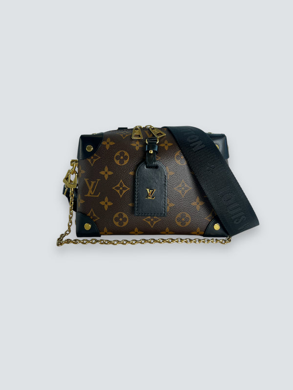 Louis Vuitton Monogram Canvas & Leather “Petite Malle Souple” Crossbody