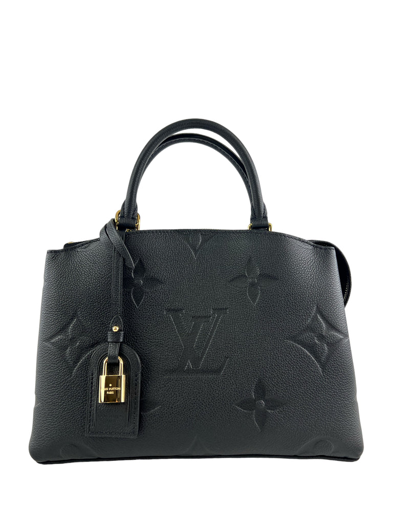 Louis Vuitton Black Petit Palais Handbag in Empreinte Leather Siopaella Designer Exchange