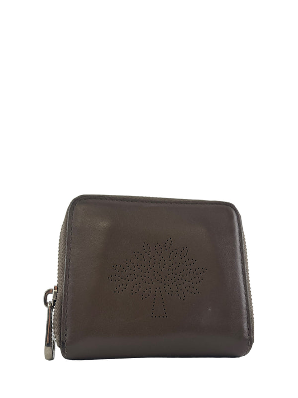 Mulberry Brown Leather Logo Embossed Wallet