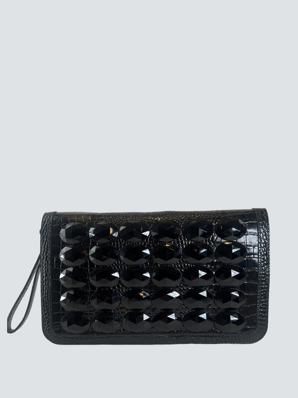 Jasper Conran Black Leather Clutch