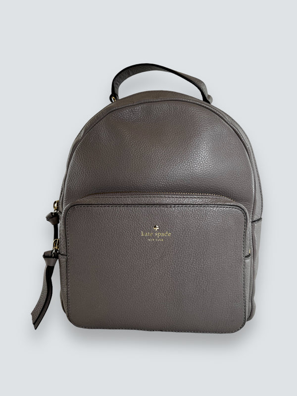 Kate Spade Grey Leather Backpack