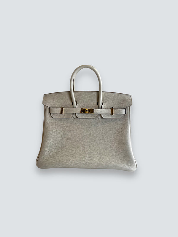 Hermès Craie (Cream) Togo Leather Birkin 25