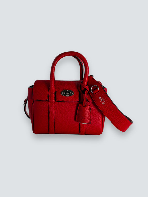 Mulberry Red Leather Mini "Bayswater" Crossbody