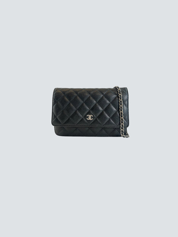 Chanel Black Caviar Leather WOC