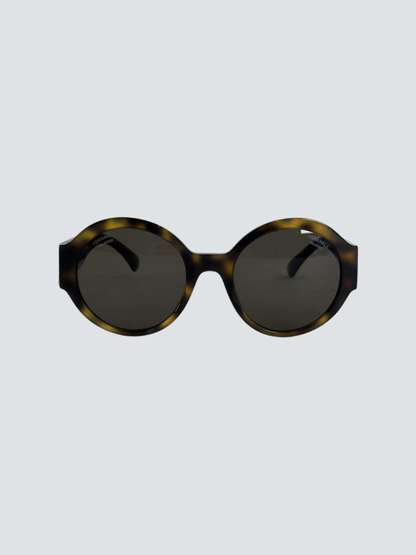 Chanel Brown Logo Sunglasses