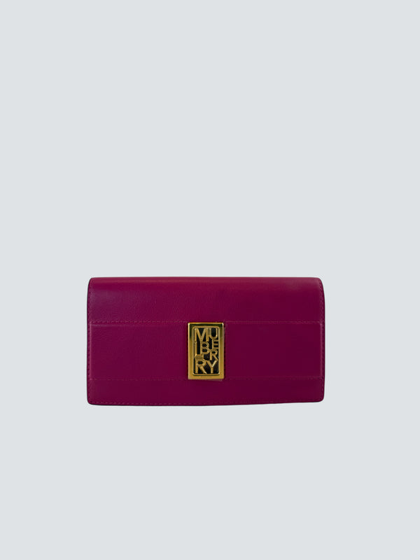 Mulberry Pink Leather Sadie Wallet