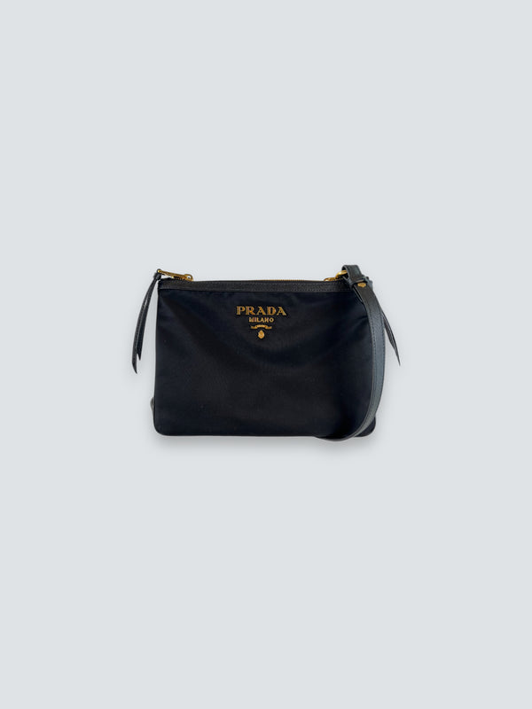 PART PAYMENT ONLY - Prada Black Nylon & Leather Crossbody