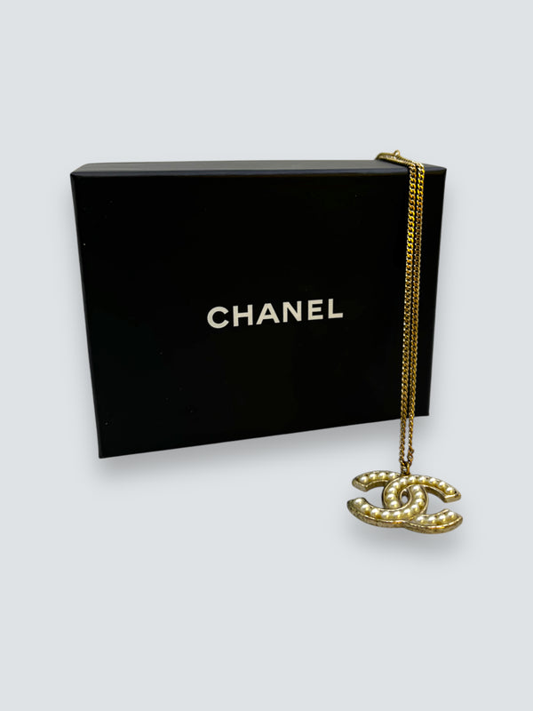 Chanel Goldtone CC Necklace