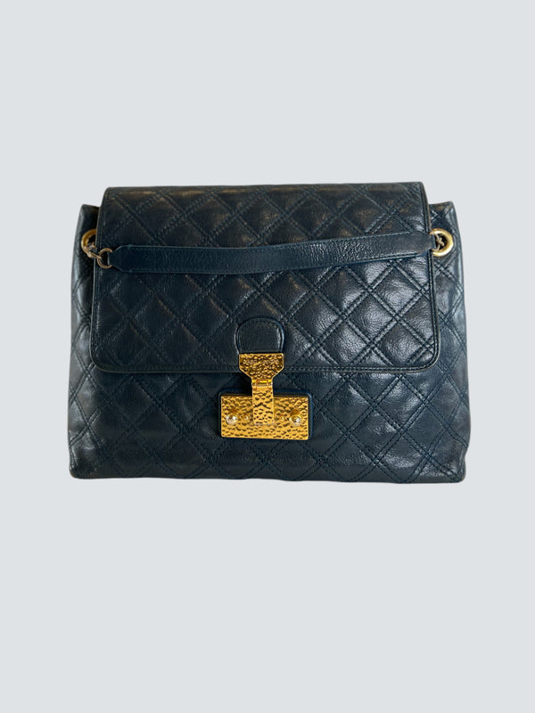 Marc Jacobs Dark Navy Quilted Leather Shoulder Bag