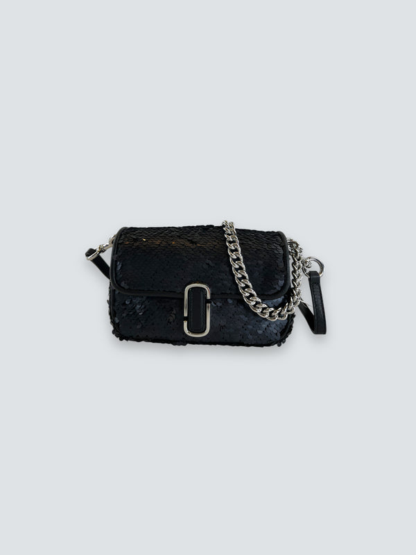 Marc Jacobs Black Sequin "The Mini" Crossbody