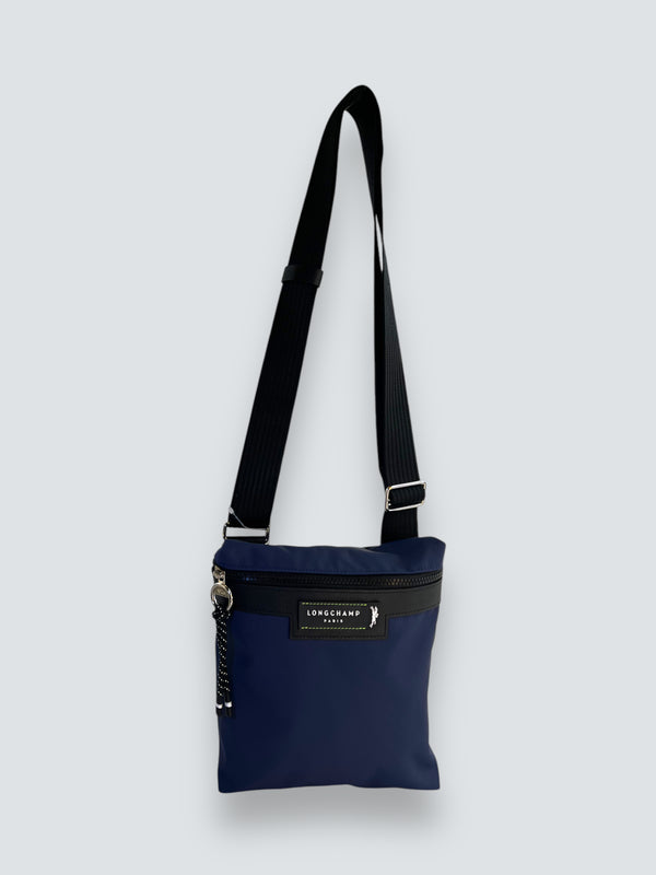 Longchamp Navy Canvas Messenger