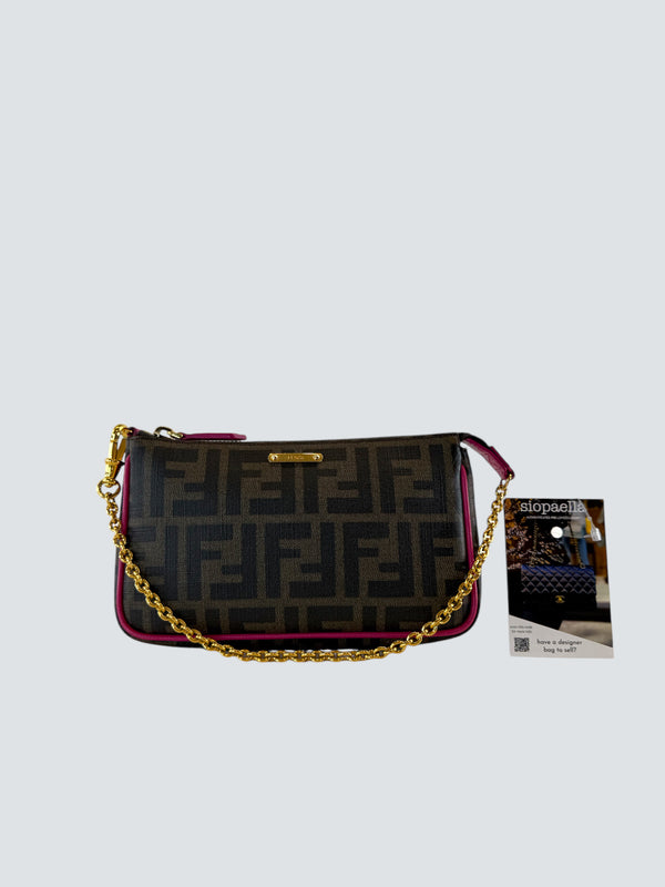 Fendi Monogram Canvas Pochette