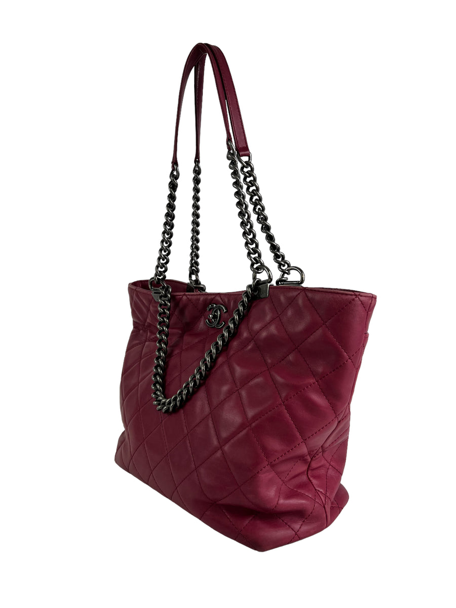 Chanel Burgundy Leather Shopper Tote – Siopaella Designer Exchange