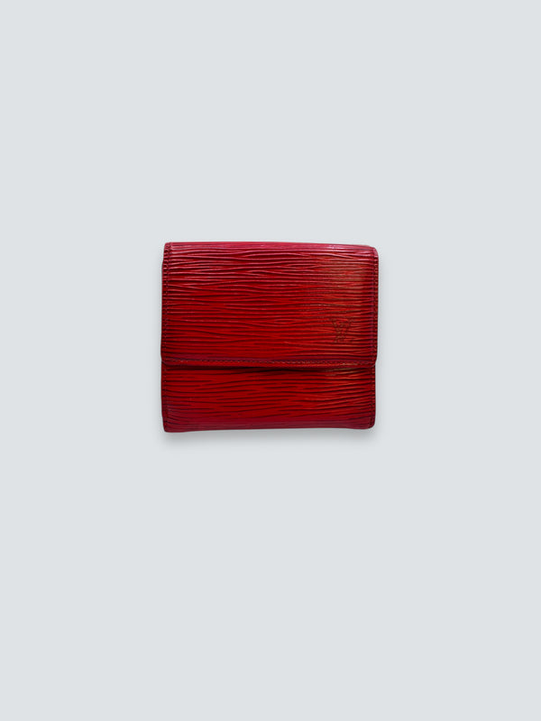 Louis Vuitton Red Epi Leather "Elise" Wallet