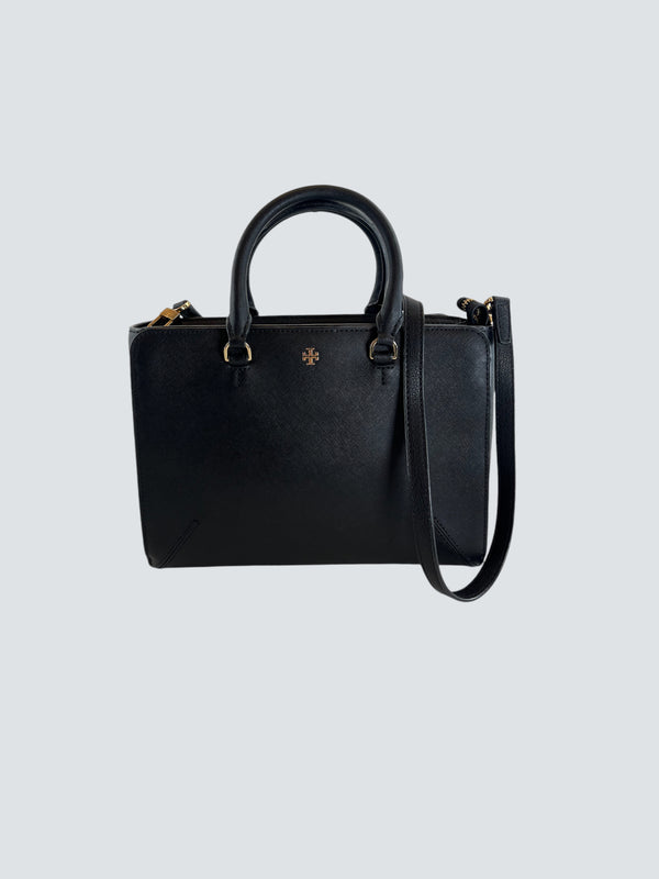 Tory Burch Black Leather Shoulder Bag