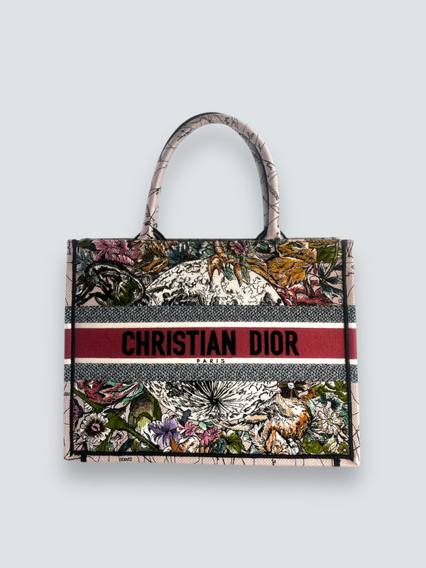 Christian Dior Multi Colour Canvas / Fabric Book Tote