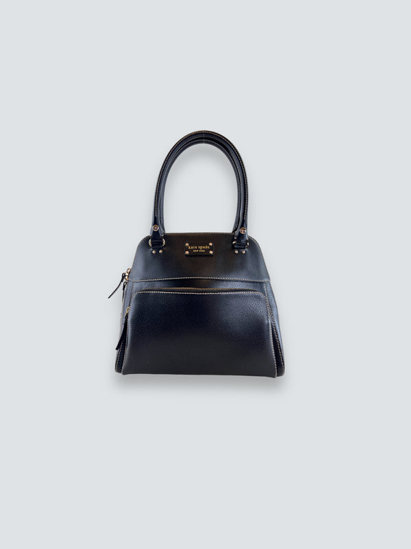 Kate Spade Black Leather “Wellesley” Tote