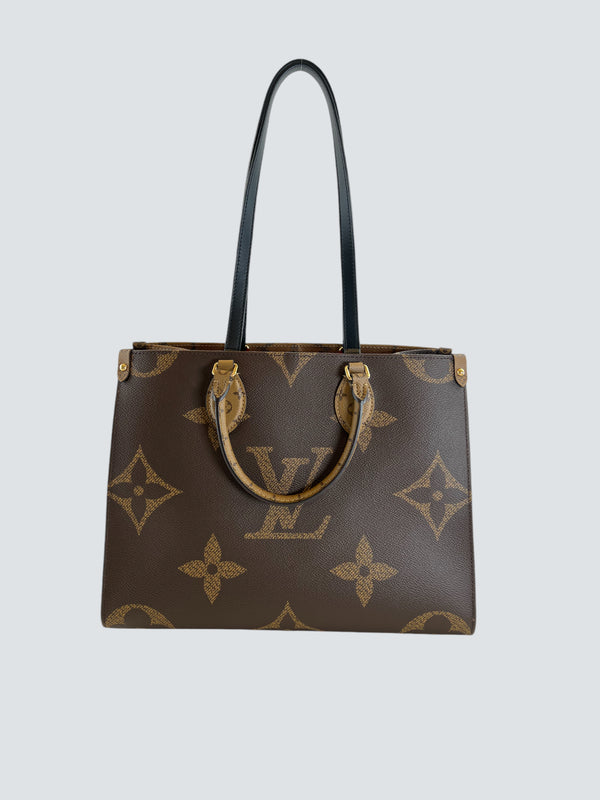 Louis Vuitton Monogram & Reverse Monogram Canvas "On The Go" Tote