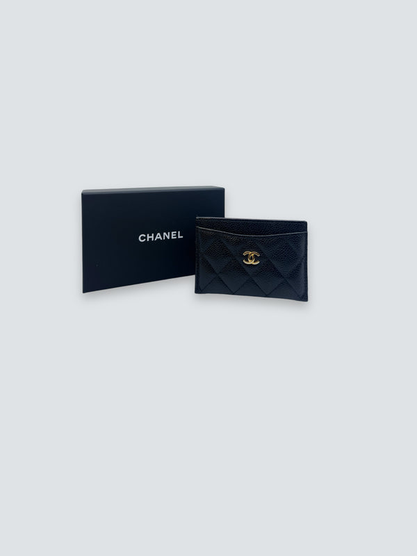 Chanel Black Caviar Leather Cardholder