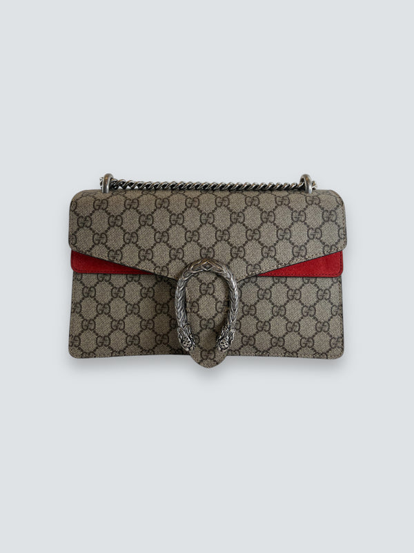 Gucci Monogram Canvas Dionysus Small Shoulder Bag