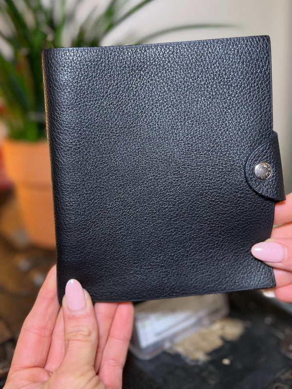 Hermes Black Leather Agenda Cover