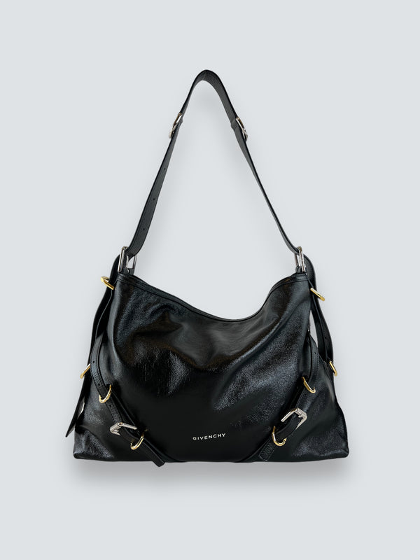 Part payment only - Givenchy Black Leather Voyou Shoulder Bag