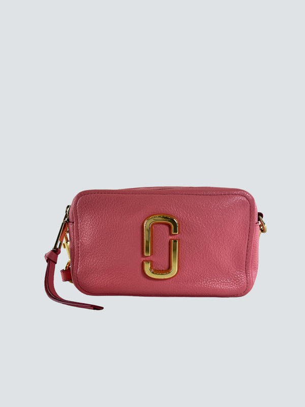 Marc Jacobs Pink Leather Softshot 17 Crossbody