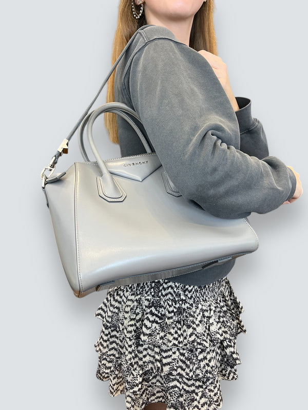 Givenchy Grey Leather "Antigona" Tote