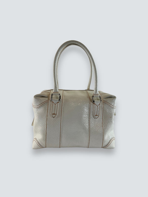 Fendi White Leather Shoulder Bag