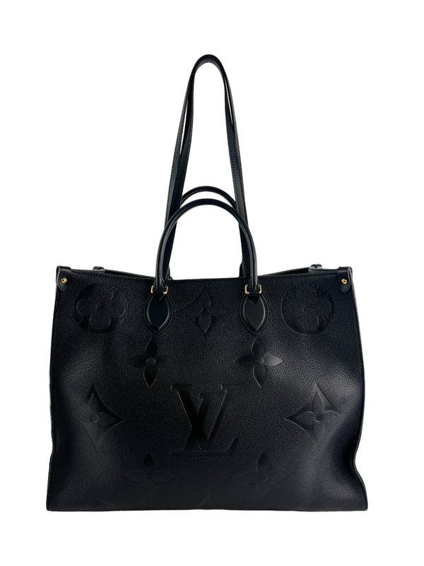 Louis Vuitton Black Empriente Leather Giant Monogram OnTheGo Tote