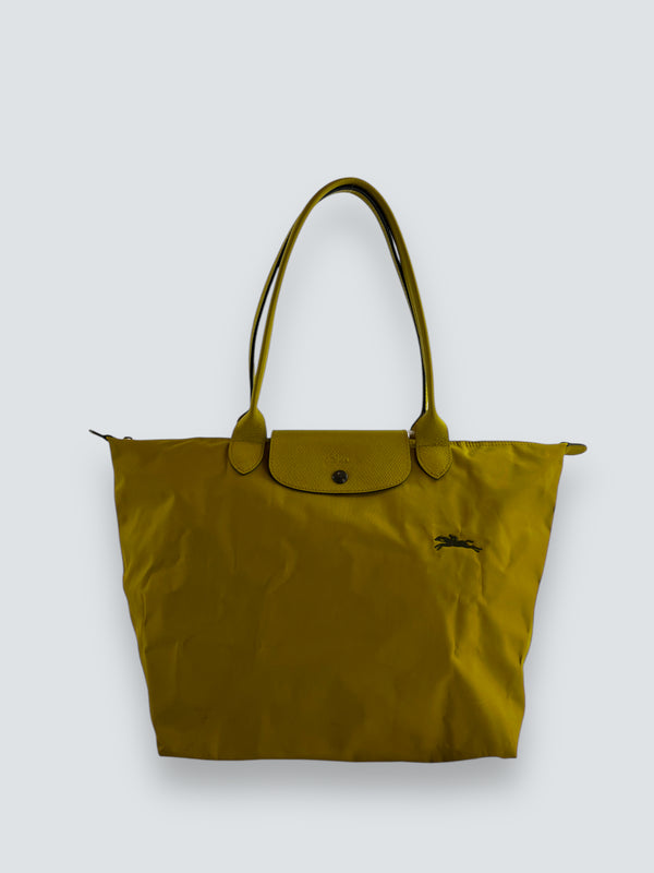 Longchamp Green Nylon "Le Pliage" Tote