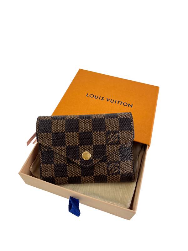 Louis Vuitton Damier Ebene Canvas 'Victorine' Wallet